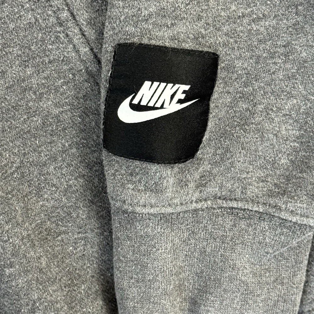Nike Just Do It Hoodie Sweatshirt Size Medium Gray Pullover Swoosh - READ Flawed - Picture 7 of 12